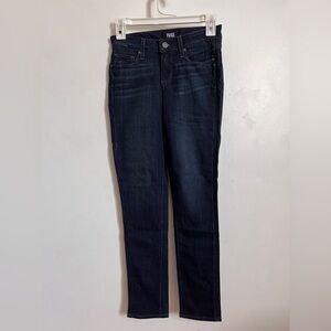 NWT Paige Skyline Ankle Peg Mid Rise Skinny Jeans Dark Wash Size 23